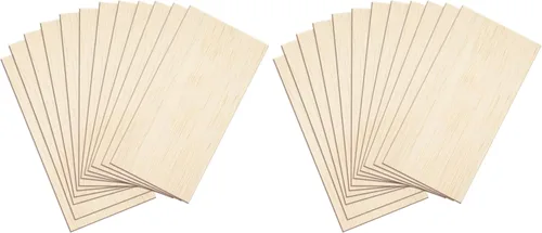 Vista 9 de 12 hojas de madera de balsa sin terminar de 8 x 4 pulgadas de grosor para manualidades, 0.079 in de grosor Craftiff