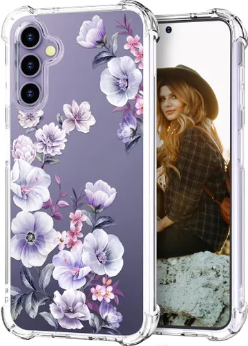 Vista 24 de Hungo Funda compatible con Samsung Galaxy S25 Plus / S24 Plus, diseño femenino estético de diseño femenino S24+ S25+ de astronauta de dibujos