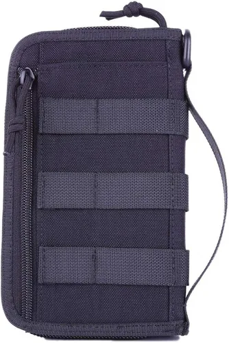 Vista 4 de Pasaporte cartera titular para hombres y mujeres viaje impermeable tarjeta de crédito y dinero bolsa multifuncional familia cremallera teléfono