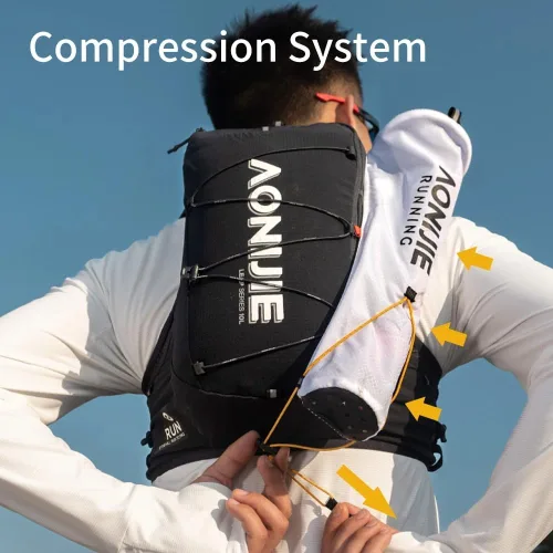 Vista 3 de Bolsa de almacenamiento para bastones de senderismo, impermeable y ligera, no se deforma fácilmente, adecuada para correr, chaleco de hidratación