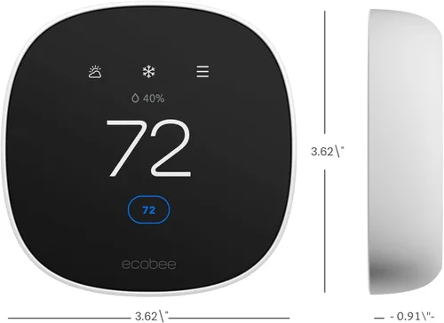 Vista 15 de ecobee Smart Thermostat Essential - Termostato Wi-Fi programable certificado Energy Star - Funciona con Siri, Alexa y Google Assistant