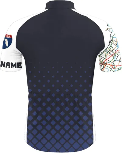 Vista 2 de Florida - Camiseta de ciclismo para hombre y mujer con bolsillos UPF50+ FL, camiseta de ciclismo transpirable Florida MTB BMX Gear SLC161