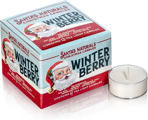 Vista 20 de Santa's Naturals Paquete de Velas Mini de Navidad, Abeto Fraser, Aromas de Bayas de Invierno y Caída de Nieve, Cera de Soja y Cera de Abeja, 14