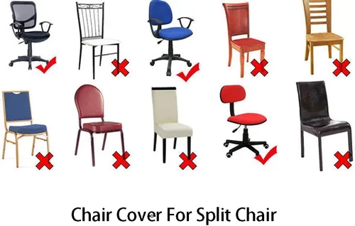 Vista 7 de LINGXIYA Funda de asiento elástica dividida, fundas para silla de computadora de oficina, funda de silla giratoria impresa, fundas protectoras B