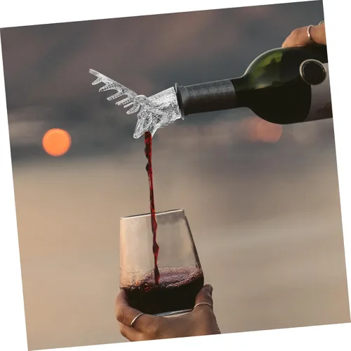 Vista 5 de Cabilock Vertedores de botellas de vino y licor de metal con forma de cabeza de ciervo para profesionales de bares