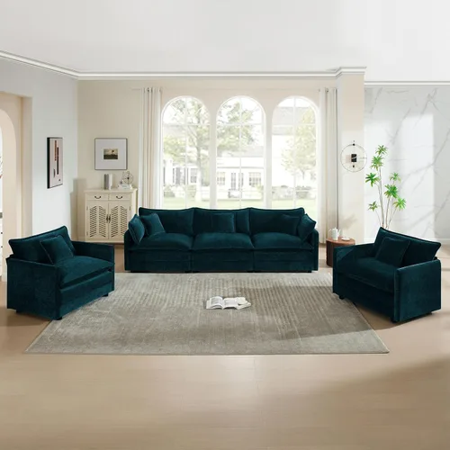 Vista 69 de 76.7" Cloud Couch for Living Room, Deep Seat Loveseat Sofa, Beige Breathable Chenille, 2-Seats Couch for Apartment Small Spaces, Pocket Spring