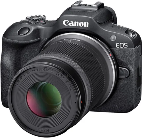 Vista 6 de Canon Cámara sin espejo EOS R100 con kit de video de lente de 0.709-1.772 in + filtros + estuche + tarjeta de memoria de 128 GB + agarre de cámara