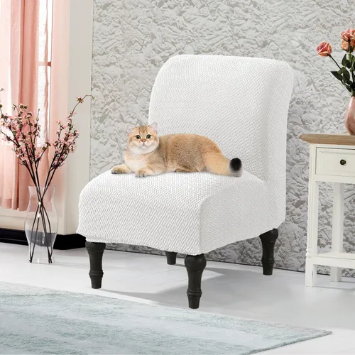 Vista 9 de JIAN YA NA Funda para Silla Decorativa Sin Brazos, Funda Elástica para Silla Sin Brazos Spandex Fundas de Silla Sin Brazos Funda de Silla Deslizante