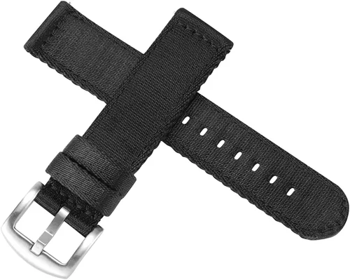 Vista 3 de Correa de reloj militar de nailon de liberación rápida, material de cinturón de seguridad, 0.709 in, 0.787 in, 0.866 in, correa de reloj
