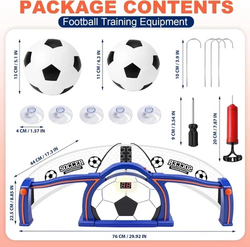 Vista 2 de Dreamon Entrenador de fútbol para niños, equipo de entrenamiento de fútbol interior para fiestas y juegos en casa, 2 modos de juego con puntuación