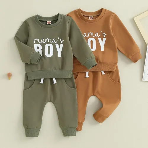 Vista 2 de Conjunto de sudadera de manga larga para bebé niño, ropa de otoño e invierno