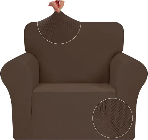 Vista 54 de JIVINE - Funda para sofá biplaza, 1 pieza elástica para sofá de 2 cojines, protector de muebles con parte inferior elástica para niños y mascotas