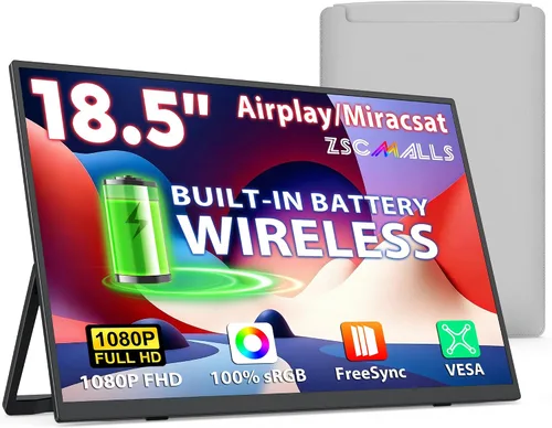 Vista 11 de ZSCMALLS Monitor portátil, monitor portátil de 15.6 pulgadas, 1080P FHD, monitor USB-C HDMI, pantalla de computadora IPS segunda pantalla, pantalla