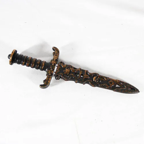 Vista 3 de 2 piezas de daga de plástico, espada de juguete no afilada, cuchillo falso pirata, accesorios de disfraz de pirata, accesorios de fiesta de pirata