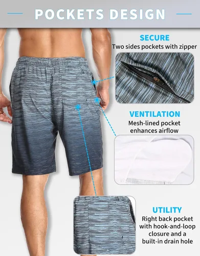 Vista 3 de Flytop - Bañador para hombre de secado rápido con bolsillos con cremallera