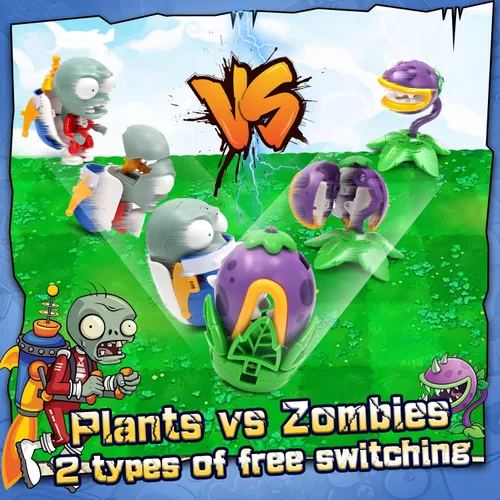 Vista 2 de Maikerry PVZ - Juego de figuras de acción – Juguetes ensamblados, juego de regalo, para fanáticos, fiestas, cumpleaños, juguetes para niños y niñas