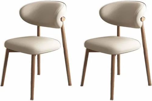 Vista 8 de Solid Wood Dining Chairs Kitchen Chairs Set of 2 Mid Century Modern Dining Chairss with Wooden Frame and Upholstered, Armless, Cafe Casual Chairss