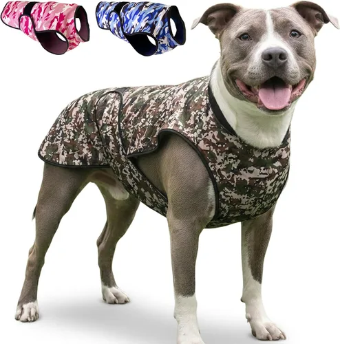 Vista 20 de Chaleco refrescante para perro, chaqueta de refrigeración de microfibra de 2 capas, azul, talla XS Longer cooling duration, balanced comfort, UV