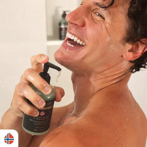 Vista 3 de Geir Ness Gel limpiador y afeitado facial para hombres – Contiene algas árticas y minerales – Lavado facial hidratante de limpieza profunda