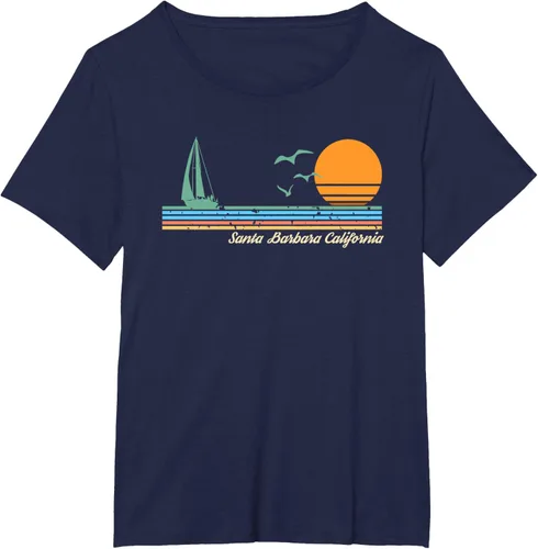 Vista 16 de Camiseta Santa Barbara California, Negro, S