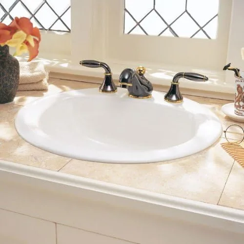 Vista 2 de American Standard 0491019.020 Ronda Lyn Lavabo de baño, 7.795 in de alto x 19-18 pulgadas de profundidad, porcelana vítrea, 15.0 in x 12.4 in, blanco