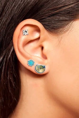 Vista 2 de Star Wars The Mandalorian Grogu - Juego de 3 pares de aretes a la moda Latón no aplica