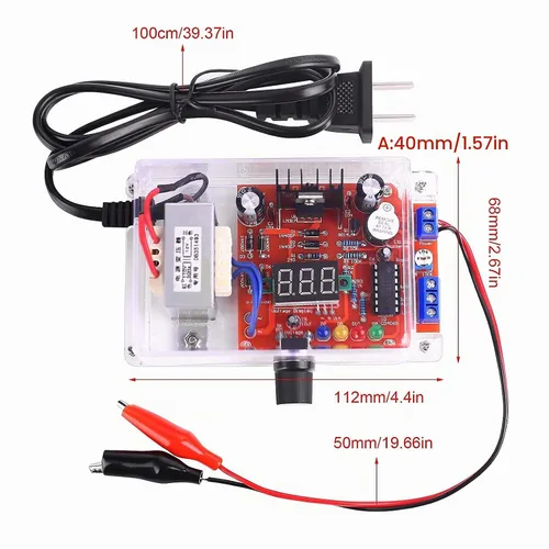 Vista 7 de LM317 Kit de bricolaje de fuente de alimentación ajustable, PEMENOL AC-DC 110V a 1.25V-12V Módulo de voltaje regulado con pantalla LED, generador