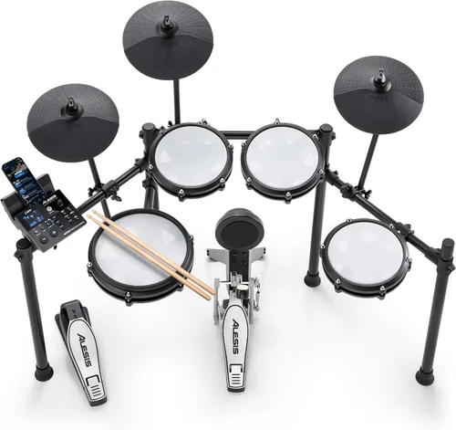 Vista 15 de Alesis Nitro Pro y Strike Amp 8 MK2 - Juego de batería eléctrica con altavoz amplificador de batería de 8 pulgadas de 2000 W, con Bluetooth
