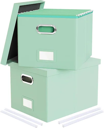 Vista 46 de Oterri Organizador de Archivos, Caja de Archivos, Gabinete de Archivos para Almacenamiento de Carpetas de Archivos Tamaño Carta, Organizador
