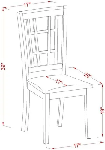 Vista 6 de East West Furniture DLNI3-BLK-C - Juego de comedor de 3 piezas que contiene una mesa de comedor redonda con gotas y 2 sillas de cocina tapizadas