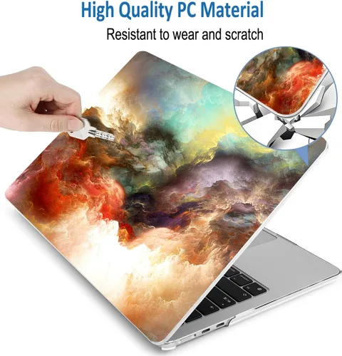 Vista 5 de Funda compatible con MacBook Air de 15 pulgadas 2026 2025-2023 Release M5 A3448 M4 A3241 M3 A3114 M2 A2941, carcasa de plástico duradera