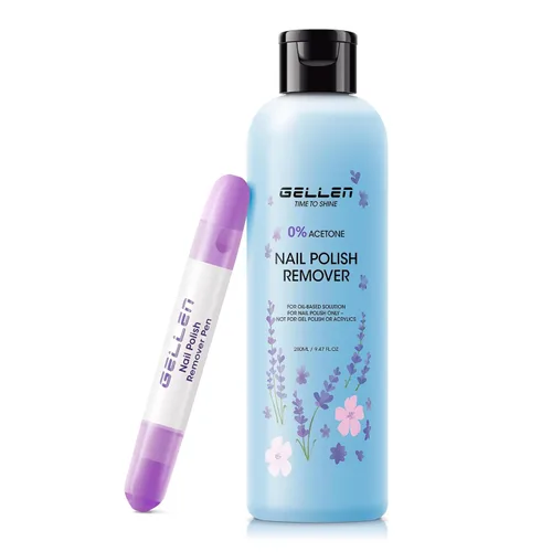 Vista 11 de Gellen Juego de removedor de esmalte de uñas con aroma a lavanda con lápiz lavanda (Lavender Scent)