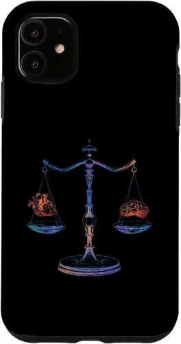 Vista 8 de Funda para iPhone 16 con corazón y cerebro