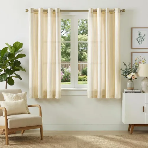 Vista 48 de jinchan Linen Blackout Curtains Back Tab 96 Inch 2 Panels Striped Blue Blue Stripe Lined