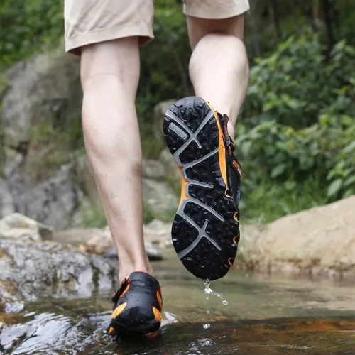 Vista 8 de HUMTTO Zapatos de agua para hombre y mujer, sandalias de senderismo anfibias, puntera cerrada, sandalias de secado rápido, ligeras, transpirables
