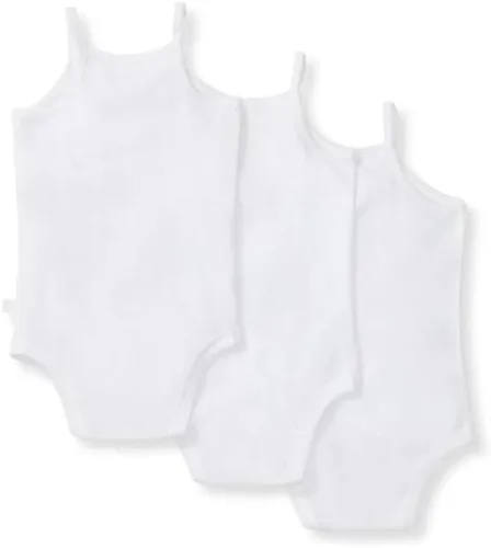 Vista 7 de Burt's Bees Baby Girls' One-Piece Organic Cotton Camisole Bodysuits, 3-Pack