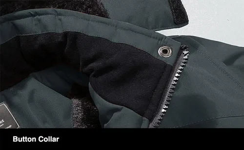 Vista 4 de MAGCOMSEN - Chaqueta de invierno para hombre, impermeable, abrigada, con forro polar y múltiples bolsillos