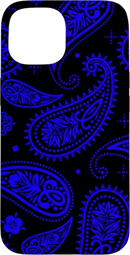 Vista 6 de Black Blue Paisley Bandana Vintage Floral Boho Pattern Case for iPhone 17