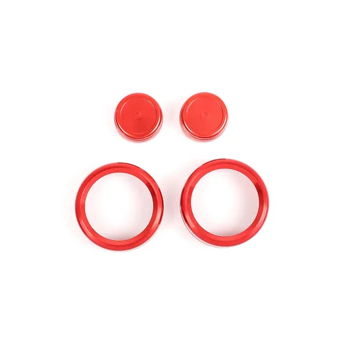 Vista 3 de Aleación de aluminio consola central de aire acondicionado Perillas Trim Car Accesorios para BMW Serie 3 E90 2005 2006 (rojo)