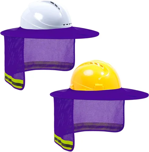 Vista 14 de TCCFCCT Parasol para sombrero duro, escudo de cuello de ala completa, 2 paquetes, casco duro no incluido