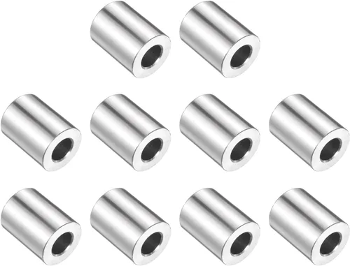 Vista 141 de uxcell 10 piezas de espaciador de acero inoxidable de 3/8" de diámetro interno x 3/4" de diámetro exterior x 1" de longitud, espaciador de rosca