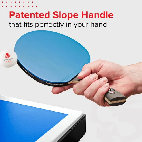 Vista 2 de The Peace Maker ALC - Professional Ping Pong Paddle - Carbon Fiber Table Tennis Racket Producing Maximum Spin & Control for All Levels - Hard Carry
