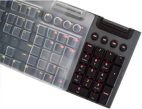 Vista 3 de Logitech G815 G915 - Funda para teclado mecánico inalámbrico para juegos, Logitech G815 G915, transparente