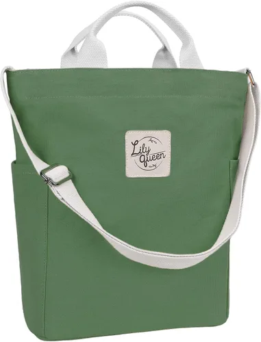 Vista 7 de Lily queen Women Canvas Tote Handbags Casual Shoulder Work Bag Crossbody
