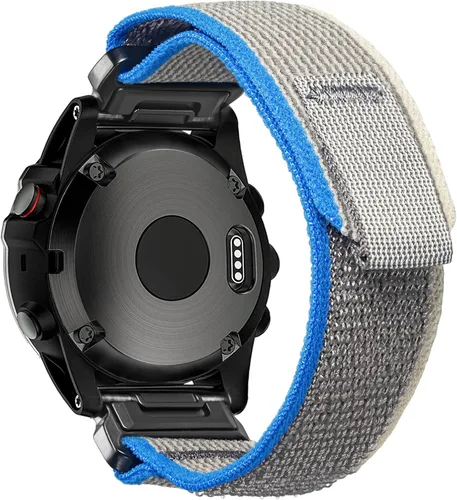 Vista 11 de Compatible con Garmin, Banda Deportiva de Nylon de Bucle de Montaña para fēnix/Forerunner/Approach/MARQ/quatix/Serie D2, Banda de Reemplazo Negro
