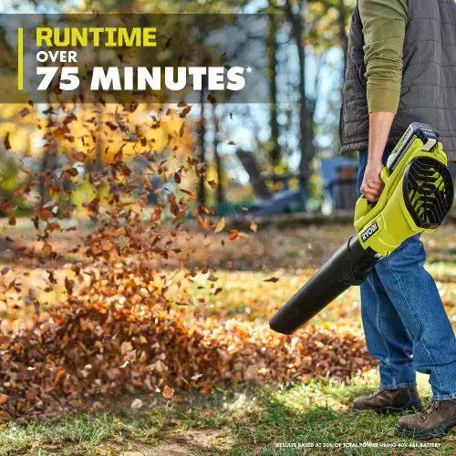 Vista 6 de RYOBI 40V 120 MPH 550 CFM batería inalámbrica soplador hoja herramienta sólo RY40LB01B