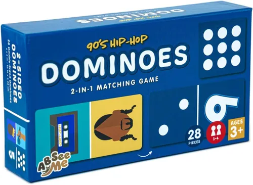 Vista 6 de Dominó de hip-hop de los 90 con números - Juego de dominó 2 en 1 - Juegos de dominó a juego para niños de 4 a 8 años Juegos de cultura negra