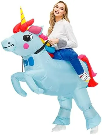 Vista 6 de KOOY Disfraz inflable para adultos disfraces inflables de Halloween disfraz de unicornio para adultos disfraz de Halloween para adultos disfraces