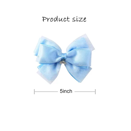 Vista 2 de Pinzas para el pelo de princesa para mujer, accesorios para el cabello de hadas de 5 pulgadas, color azul