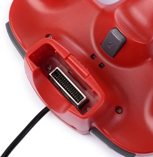 Vista 2 de iNNEXT - Paquete de 2 mandos de 64 controladores mando con cable palo analógico 3D para 64 Plug Play no versión USB de PC rojoazul